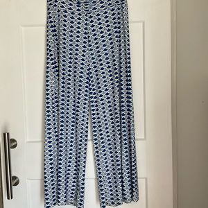 Sophisticated, fun and funky watercolor Palazzo pants from Isle by Melis Kozan